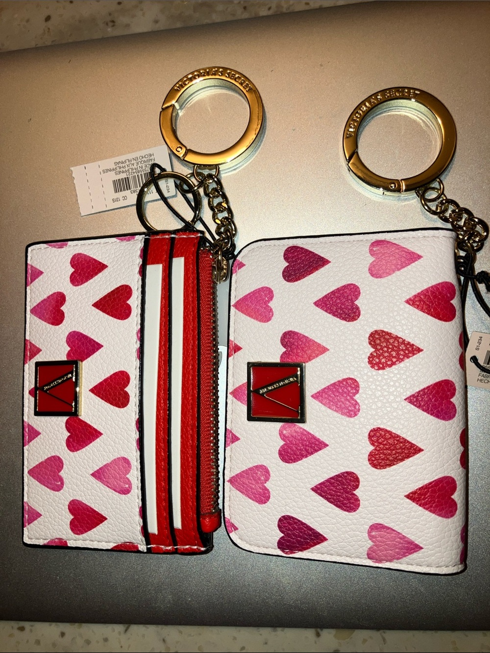 ❤️Victoria’s Secret bundle limited edition small wallet & card case keychain NWT
